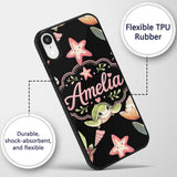 Cute Cartoon Sea Turtle Starfish Shells on White Custom Name Protective Phone Case Mobile Cover Durable Everyday Smartphone Shock Resistant