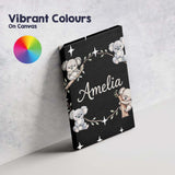 Personalised Name Cute Baby Koala Bears Custom  Modern Room Accent Elegant Feature Canvas Wall Art Print Decor Picture Ready to Hang