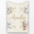 Cute Baby Koala Bears with Stars on Soft Beige Background Seamless  Personalised Custom Name Super Soft Fleece Blanket Bed Sofa Throw