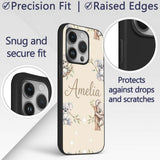 Cute Baby Koala Bears with Stars on Soft Beige Custom Name Protective Phone Case Mobile Cover Durable Everyday Smartphone Shock Resistant