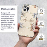 Cute Baby Koala Bears with Stars on Soft Beige Custom Name Protective Phone Case Mobile Cover Durable Everyday Smartphone Shock Resistant