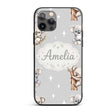 Cute Baby Koala Bears with Stars Printed Design Custom Name Protective Phone Case Mobile Cover Durable Everyday Smartphone Shock Resistant