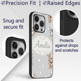 Cute Baby Koala Bears with Stars Printed Design Custom Name Protective Phone Case Mobile Cover Durable Everyday Smartphone Shock Resistant