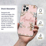 Cute Baby Koala Bears with Stars on Blush Pink Custom Name Protective Phone Case Mobile Cover Durable Everyday Smartphone Shock Resistant