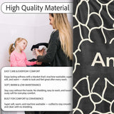 Pebble Outline Network Black Cream Organic Abstract Pattern Lovely  Personalised Custom Name Super Soft Fleece Blanket Bed Sofa Throw