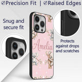 Cute Baby Koala Bears with Stars on Dusty Rose Custom Name Protective Phone Case Mobile Cover Durable Everyday Smartphone Shock Resistant