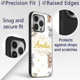Cute Baby Koala Bears with Yellow Stars on Light Custom Name Protective Phone Case Mobile Cover Durable Everyday Smartphone Shock Resistant