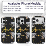 Cute Cartoon Koala Bears with Yellow Stars on Custom Name Protective Phone Case Mobile Cover Durable Everyday Smartphone Shock Resistant
