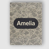 Personalised Name Wave Line Texture Black Cream Flowing Abstract Custom  Interior Canvas Wall Art Print Decor Picture Ready to Hang