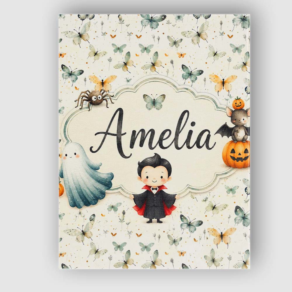 Personalised Name Soft Watercolor Butterflies Custom Unique Gift Idea Modern Room Accent Canvas Wall Art Print Decor Picture Ready to Hang