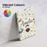 Personalised Name Soft Watercolor Butterflies Custom Unique Gift Idea Modern Room Accent Canvas Wall Art Print Decor Picture Ready to Hang