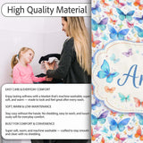 Bright Rainbow Butterflies with Colorful Floral Accents Seamless  Personalised Custom Name Super Soft Fleece Blanket Bed Sofa Throw