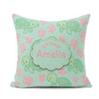 Custom Name Cute Sea Turtle Coral Cartoon Animal Pattern Decor Square Filled Cushion Throw Pillow Sofa Bed Home Decor Zip Washable UK Made