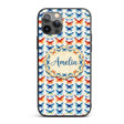Bright Blue and Orange Butterflies Symmetrical Custom Name Protective Phone Case Mobile Cover Durable Everyday Smartphone Shock Resistant