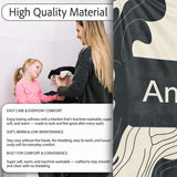 Layered Terrain Waves Black Grey Abstract Landscape Pattern Lovely  Personalised Custom Name Super Soft Fleece Blanket Bed Sofa Throw