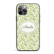 Fresh Green Watercolor Daisy Floral Seamless Custom Name Protective Phone Case Mobile Cover Durable Everyday Smartphone Shock Resistant