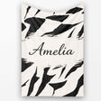 Wavy Zebra Lines Black Cream Organic Stripe Pattern Cute Unique Gift  Personalised Custom Name Super Soft Fleece Blanket Bed Sofa Throw