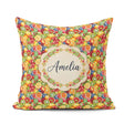 Custom Name Vibrant Mixed Citrus and Berry Fruit Seamless Lovely Square Filled Cushion Throw Pillow Sofa Bed Home Decor Zip Washable UK Made