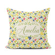 Custom Name Watercolor Citrus and Berry Botanical Pattern Lovely Square Filled Cushion Throw Pillow Sofa Bed Home Decor Zip Washable UK Made