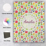 Personalised Name Soft Watercolor Apple Custom  Modern Room Accent Elegant Feature Canvas Wall Art Print Decor Picture Ready to Hang