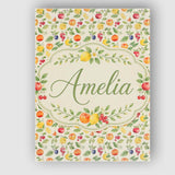Personalised Name Fresh Citrus Kiwi and Custom  Modern Room Accent Elegant Feature Canvas Wall Art Print Decor Picture Ready to Hang