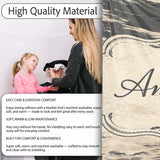 Layered Stone Strata Black Cream Abstract Texture Pattern Lovely  Personalised Custom Name Super Soft Fleece Blanket Bed Sofa Throw