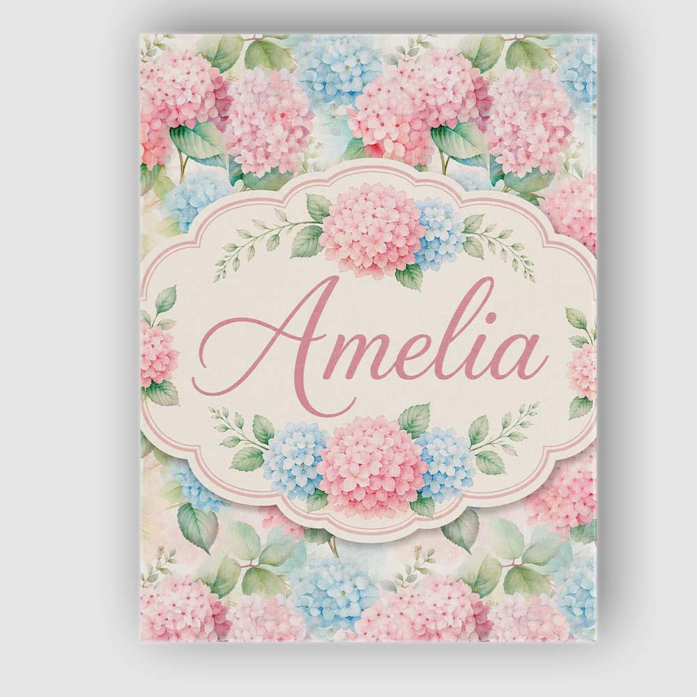 Personalised Name Delicate Pastel Pink and Custom  Unique Gift Idea Elegant Feature Canvas Wall Art Print Decor Picture Ready to Hang