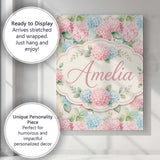 Personalised Name Delicate Pastel Pink and Custom  Unique Gift Idea Elegant Feature Canvas Wall Art Print Decor Picture Ready to Hang