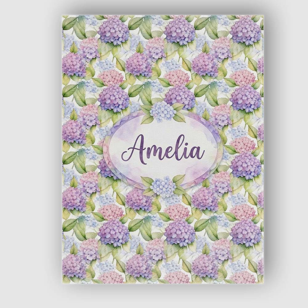 Personalised Name Soft Pastel Purple Pink Custom  Unique Gift Idea Elegant Feature Canvas Wall Art Print Decor Picture Ready to Hang