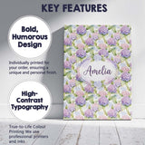 Personalised Name Soft Pastel Purple Pink Custom  Unique Gift Idea Elegant Feature Canvas Wall Art Print Decor Picture Ready to Hang