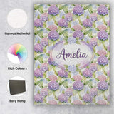 Personalised Name Soft Pastel Purple Pink Custom  Unique Gift Idea Elegant Feature Canvas Wall Art Print Decor Picture Ready to Hang