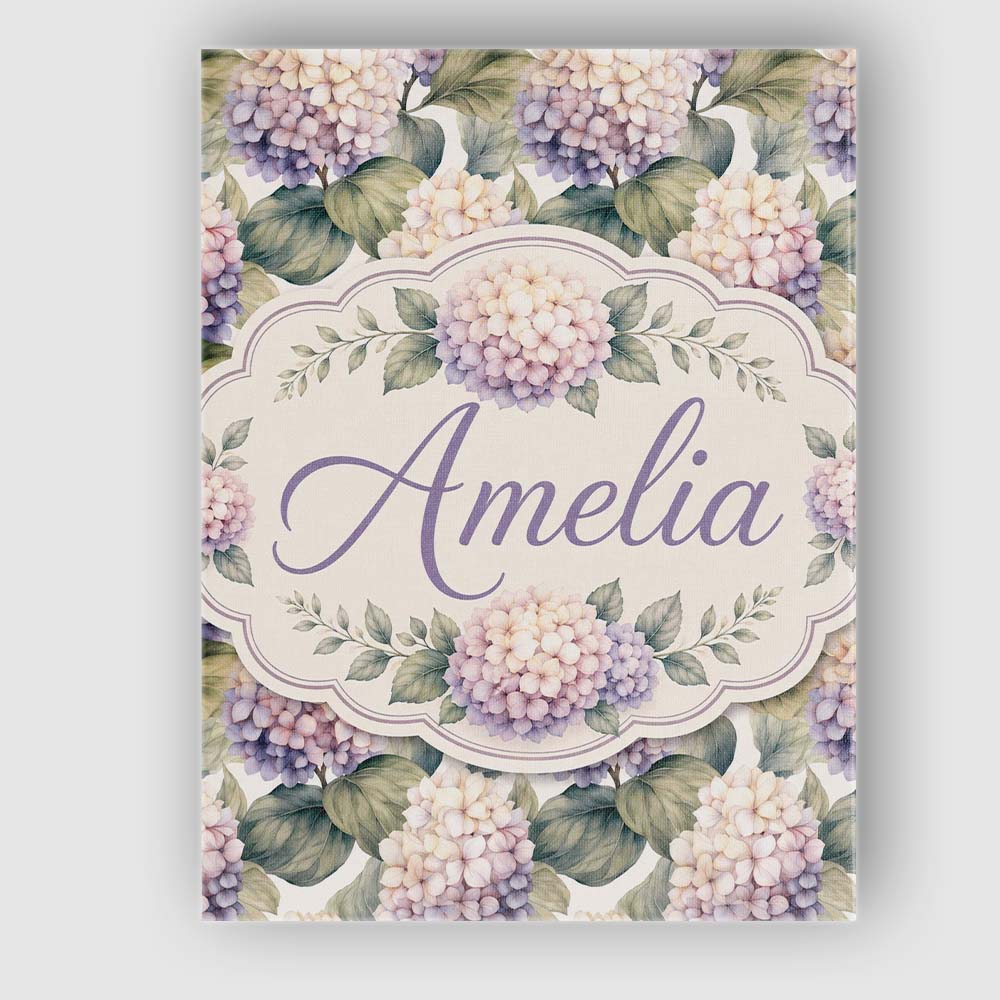 Personalised Name Cream and Lavender Custom Premium Decorative Design Modern Room Accent Canvas Wall Art Print Decor Picture Ready to Hang
