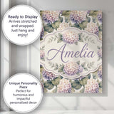 Personalised Name Cream and Lavender Custom Premium Decorative Design Modern Room Accent Canvas Wall Art Print Decor Picture Ready to Hang