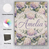 Personalised Name Cream and Lavender Custom Premium Decorative Design Modern Room Accent Canvas Wall Art Print Decor Picture Ready to Hang