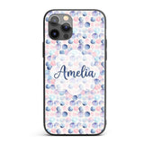 Pastel Watercolor Polka Dot Circles Seamless Custom Name Protective Phone Case Mobile Cover Durable Everyday Smartphone Shock Resistant