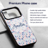 Pastel Watercolor Polka Dot Circles Seamless Custom Name Protective Phone Case Mobile Cover Durable Everyday Smartphone Shock Resistant