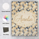 Personalised Name Neutral Beige Celestial Custom  Unique Gift Idea Elegant Feature Canvas Wall Art Print Decor Picture Ready to Hang