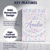 Personalised Name Soft Pastel Galaxy Custom Premium Decorative Design Modern Room Accent Canvas Wall Art Print Decor Picture Ready to Hang