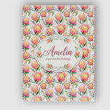 Personalised Name Pink and Yellow Protea Custom  Unique Gift Idea Elegant Feature Canvas Wall Art Print Decor Picture Ready to Hang