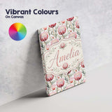 Personalised Name Elegant Protea Floral Custom  Unique Gift Idea Modern Room Accent Canvas Wall Art Print Decor Picture Ready to Hang