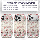 Elegant Protea Floral Arrangement Printed Design Custom Name Protective Phone Case Mobile Cover Durable Everyday Smartphone Shock Resistant