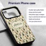 Autumn Pine Forest Soft Neutral Printed Design Custom Name Protective Phone Case Mobile Cover Durable Everyday Smartphone Shock Resistant