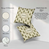 Custom Name Natural Evergreen Forest Background Seamless Pattern Square Filled Cushion Throw Pillow Sofa Bed Home Decor Zip Washable UK Made