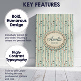 Personalised Name Classic Decorative Custom Contemporary Display Creative Decorator Style Canvas Wall Art Print Decor Picture Ready to Hang