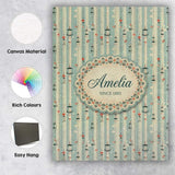 Personalised Name Classic Decorative Custom Contemporary Display Creative Decorator Style Canvas Wall Art Print Decor Picture Ready to Hang