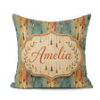 Custom Name Rustic Hanging Metal Bells Distressed Paint Seamless Square Filled Cushion Throw Pillow Sofa Bed Home Decor Zip Washable UK Made