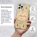 Vintage Hanging Birdcages and Floral Elements Custom Name Protective Phone Case Mobile Cover Durable Everyday Smartphone Shock Resistant