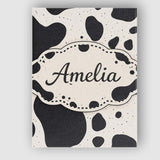 Personalised Name Speckled Organic Shapes Black Cream Abstract Spot Custom Canvas Wall Art Print Decor Picture Ready to Hang