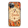 Warm Autumn Raindrop Abstract Watercolor Seamless Custom Name Protective Phone Case Mobile Cover Durable Everyday Smartphone Shock Resistant