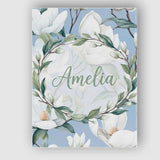 Personalised Name Soft White Magnolia Custom Modern Room Accent Creative Decorator Style Canvas Wall Art Print Decor Picture Ready to Hang